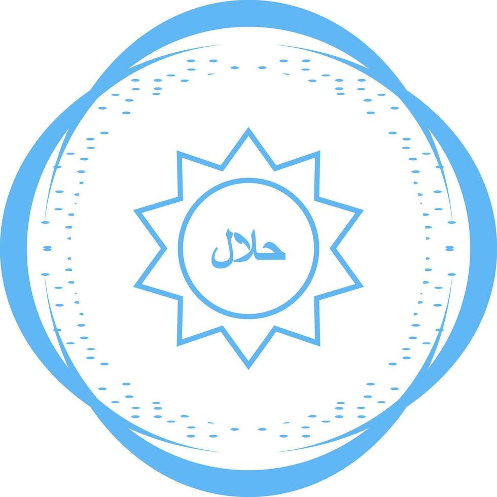 halal sticker vector icoon