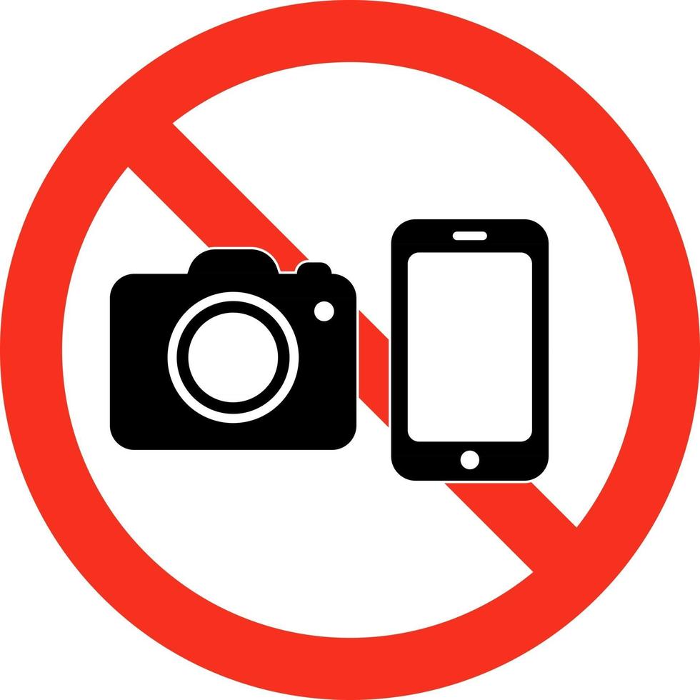 verbodsbord voor fotografie cameragebruik vector