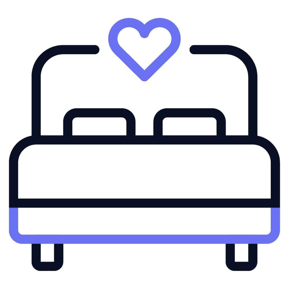 bed en hoofdkussen pictogrammen vector