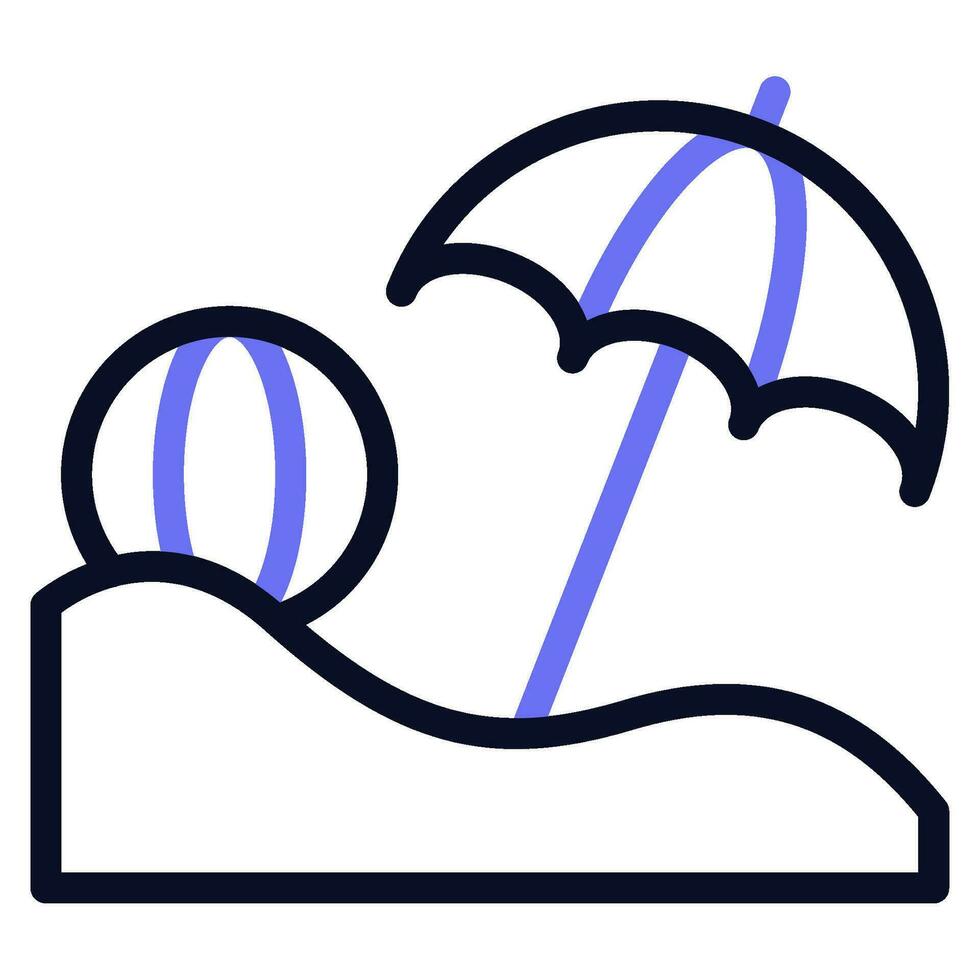 strand paraplu pictogrammen vector