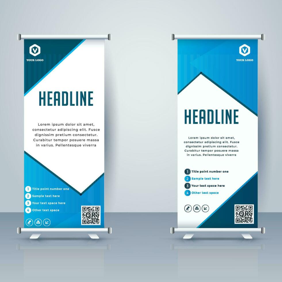 bedrijf rollen omhoog banner.banner sjabloon, abstract achtergrond vector, folder, presentatie, brochure, j-vlag, x-stand, x-banner, tentoonstelling weergave, verticaal banier ontwerp uithangbord reclame vector