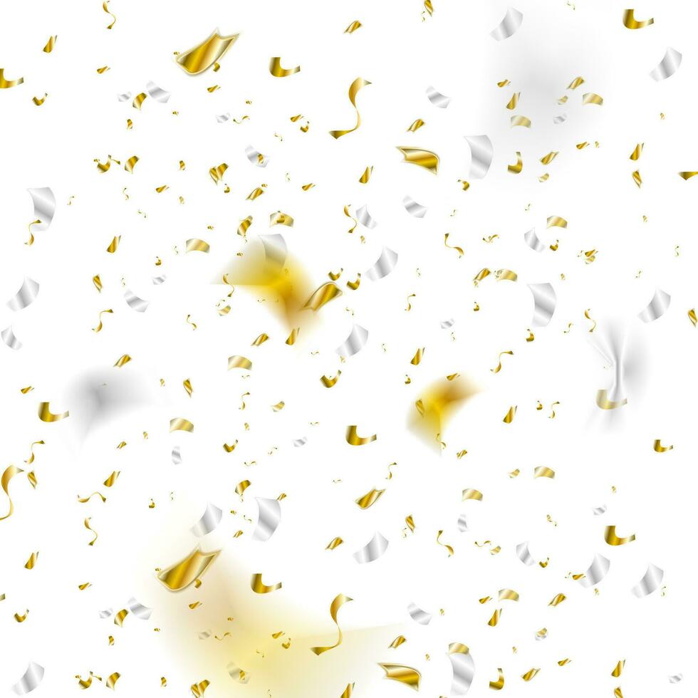 gouden en zilver schitteren confetti abstract de luxe achtergrond vector