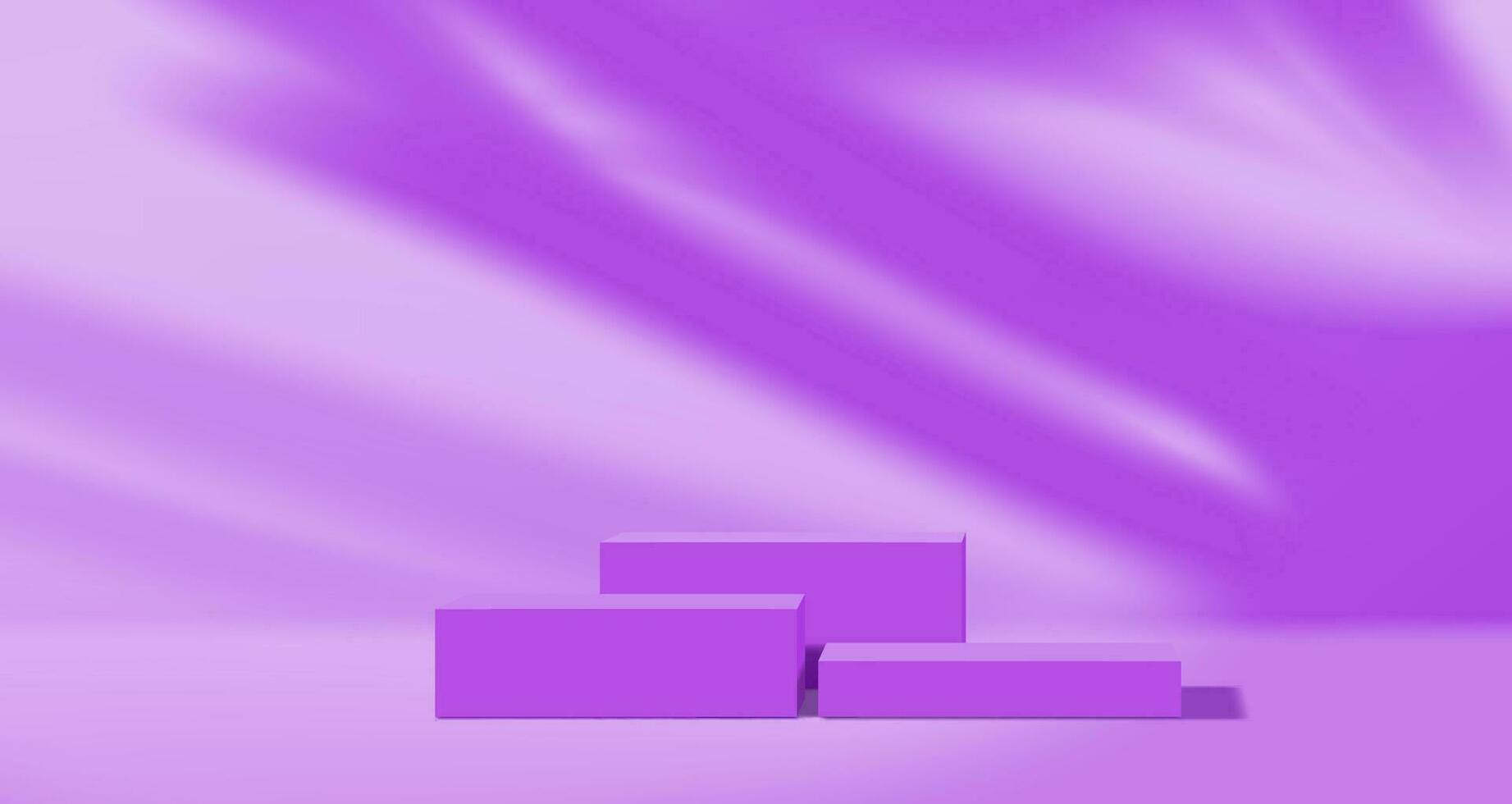 Purper of paars podium realistisch achtergrond vector