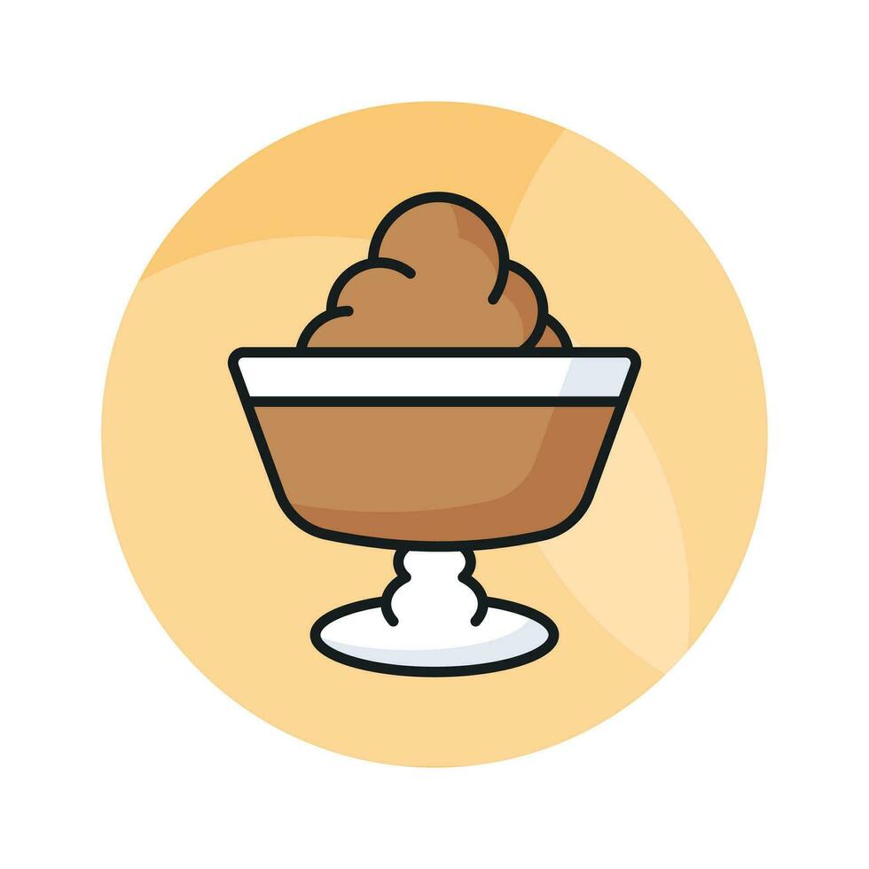 krijgen houden Aan deze prachtig ontworpen icoon van chocola pudding in modern stijl vector