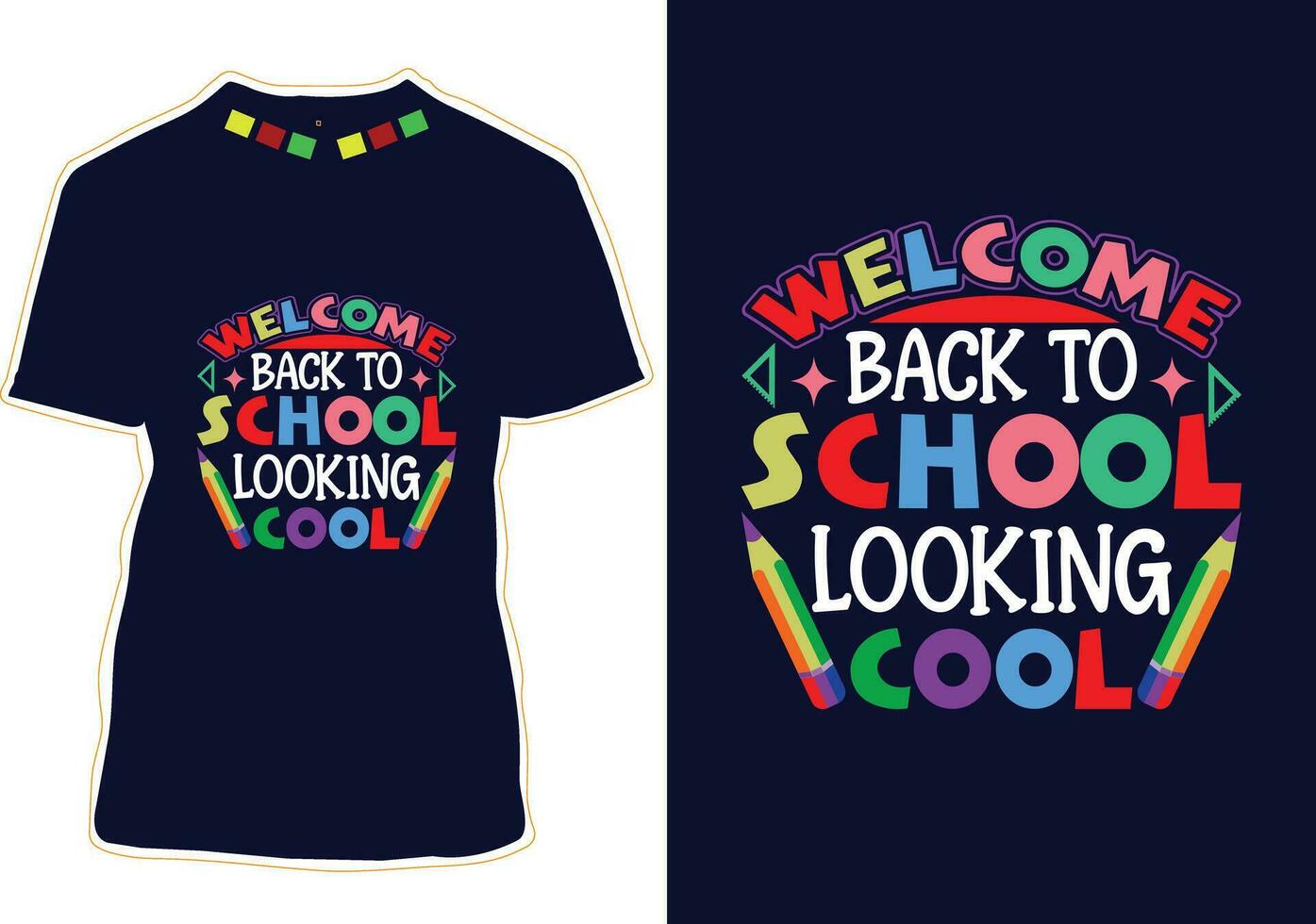 terug naar school t-shirtontwerp vector