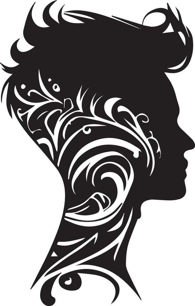 salon haar- stijl vector tatoeëren ontwerp illustratie kunst