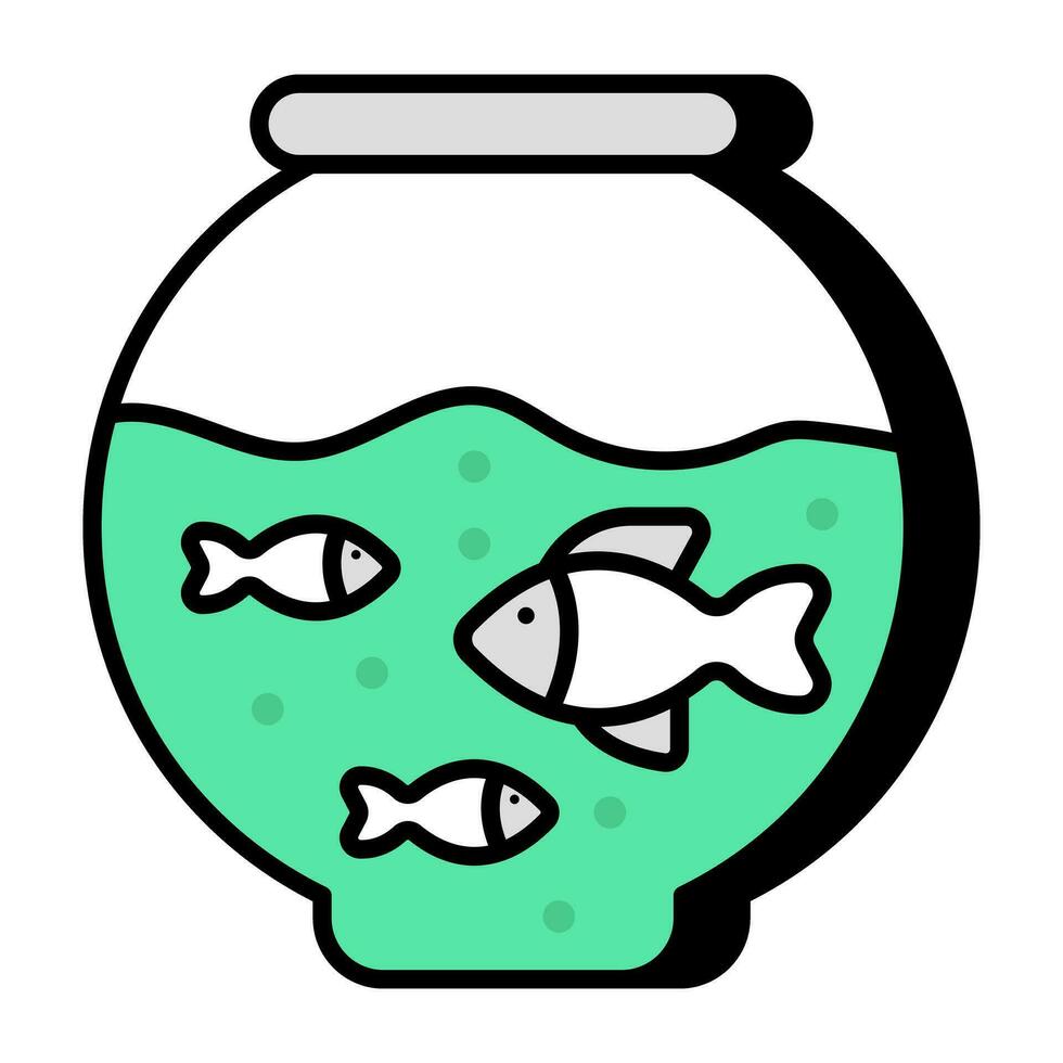 een mooi ontwerp icoon van aquarium vector