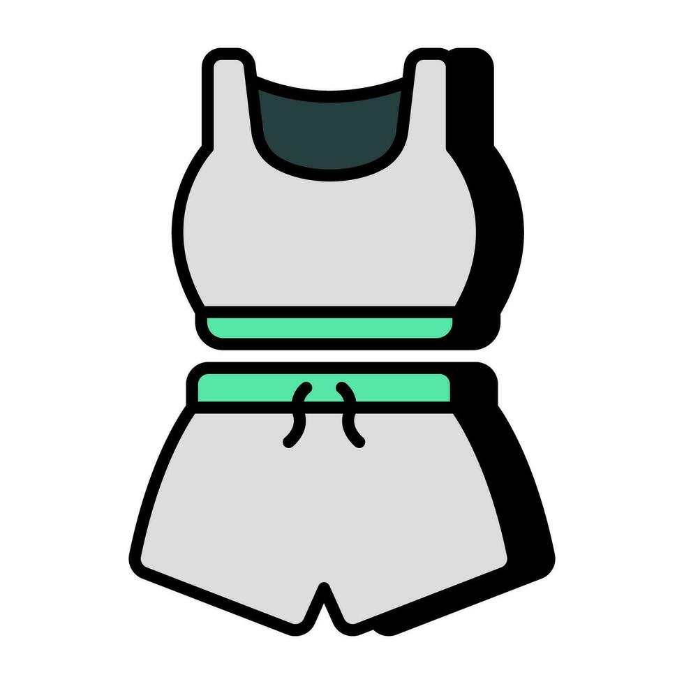 mooi ontwerp icoon van sport- kleding vector