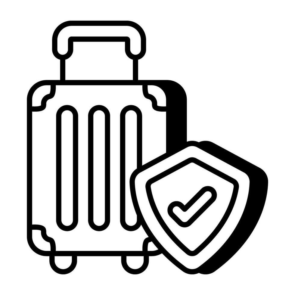 modern ontwerp icoon van beveiligen bagage vector