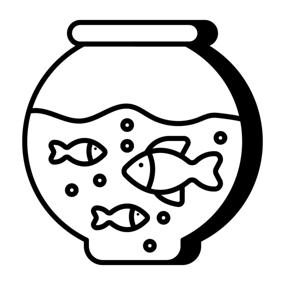 een mooi ontwerp icoon van aquarium vector