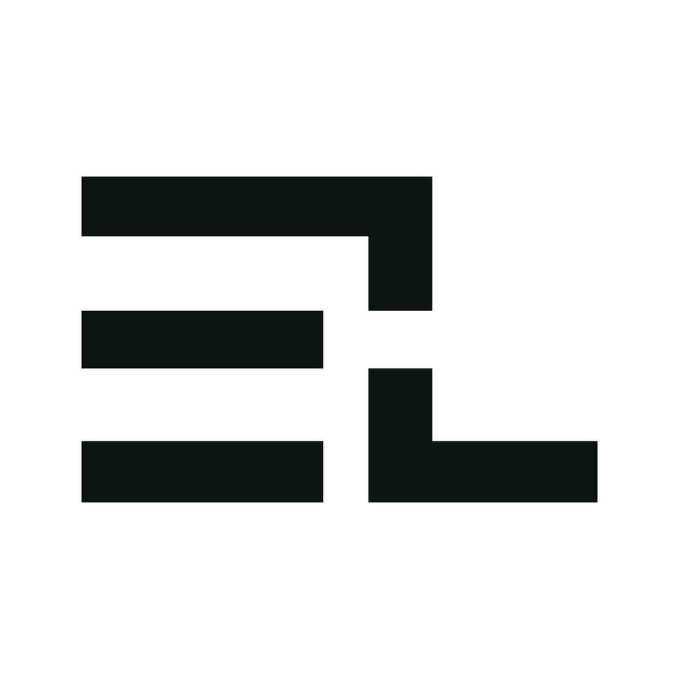 el, le alfabet modern brief logo ontwerp vector