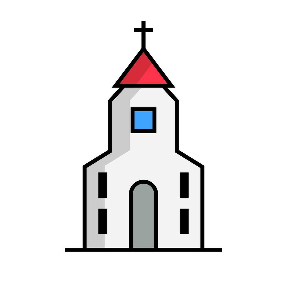 modern christen kerk icoon. heilig gebouw. vector. vector