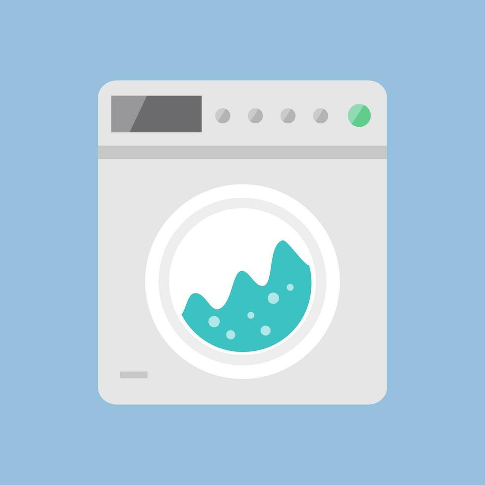 realistisch het wassen machine icoon. wasmachine. vector. vector