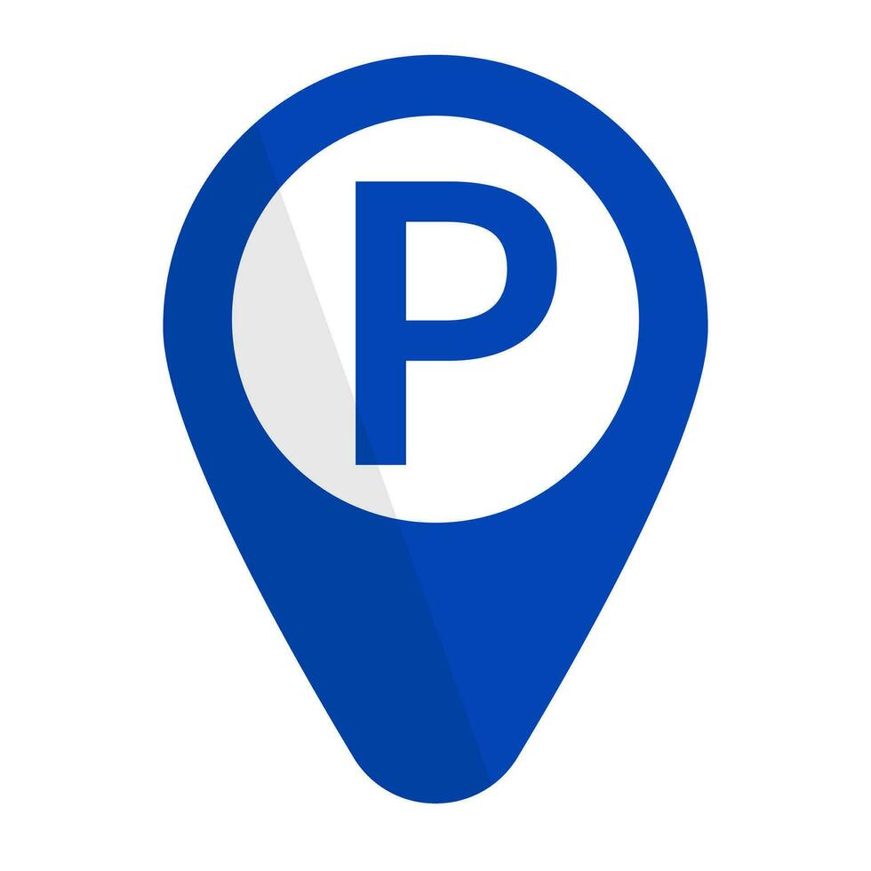 parkeren kaart pin icoon. parkeren Oppervlakte plaats informatie. vector. vector