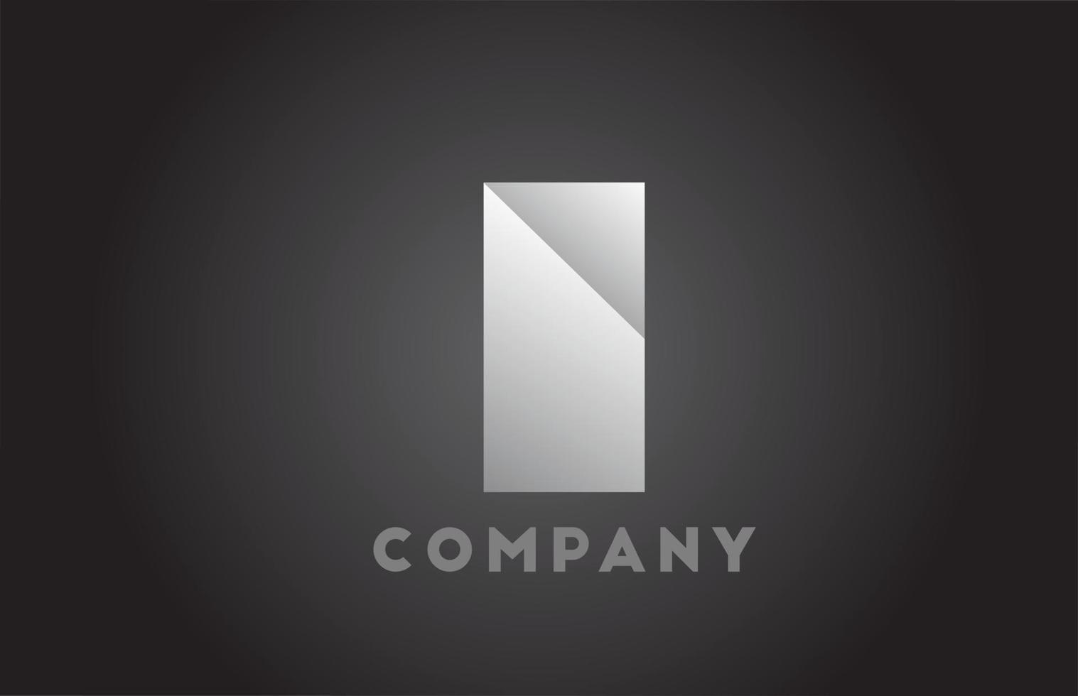 wit en zwart ik geometrische alfabet letter logo voor het bedrijfsleven. bedrijfsbrading en belettering met futuristisch ontwerp en verloop voor bedrijf vector