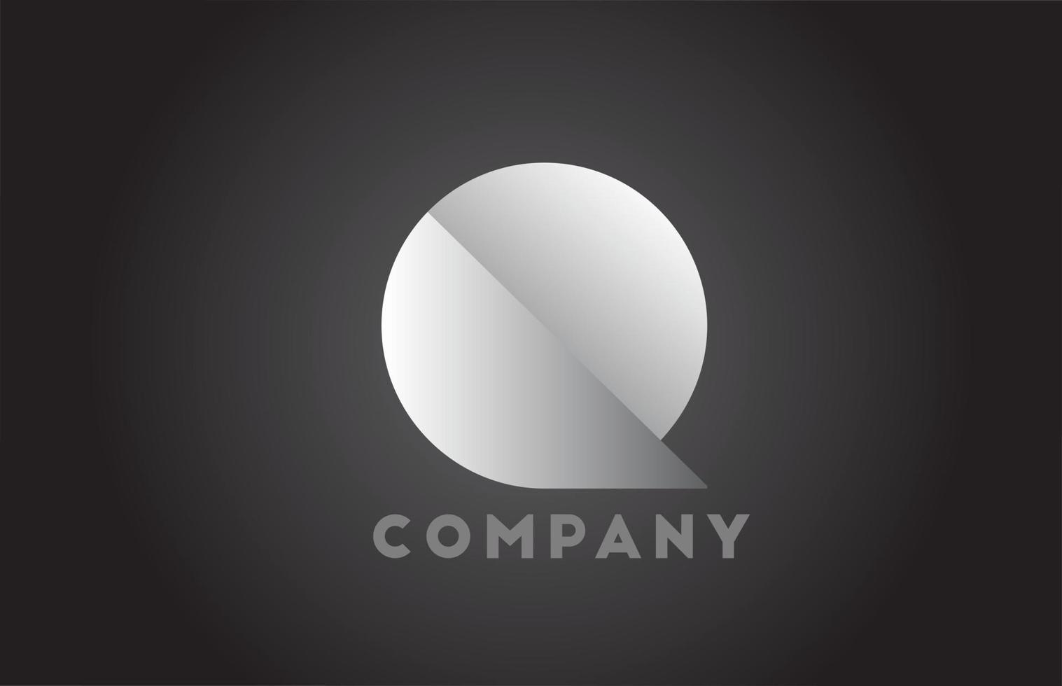 wit en zwart q geometrische alfabet letter logo voor het bedrijfsleven. bedrijfsbrading en belettering met futuristisch ontwerp en verloop voor bedrijf vector