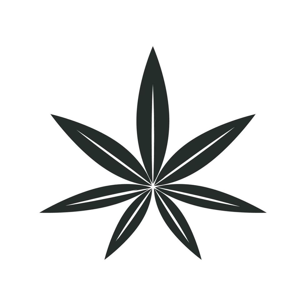 marihuana blad icoon vector ontwerp illustratie hennep symbool