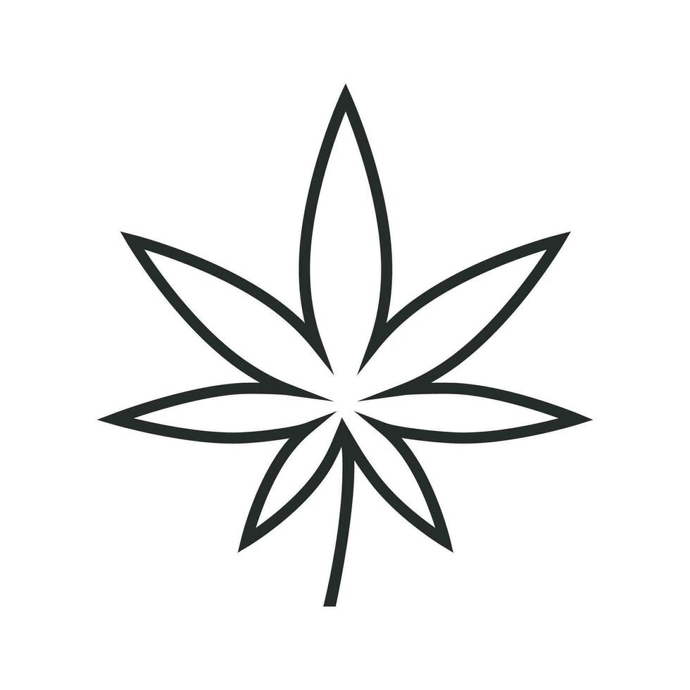 marihuana blad icoon vector ontwerp illustratie hennep symbool