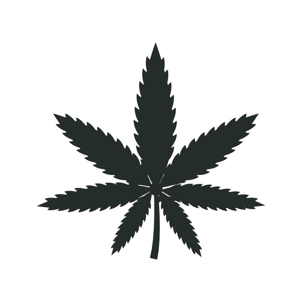 marihuana blad icoon vector ontwerp illustratie hennep symbool