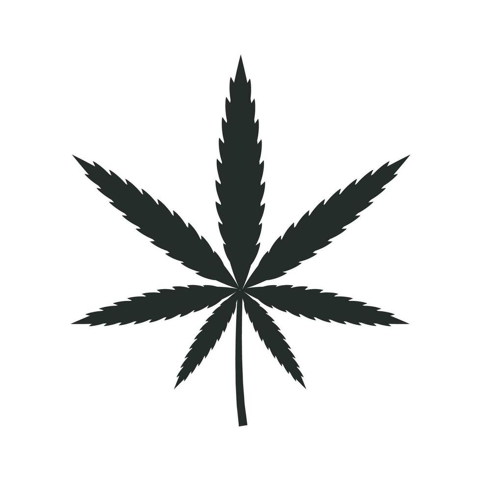 marihuana blad icoon vector ontwerp illustratie hennep symbool