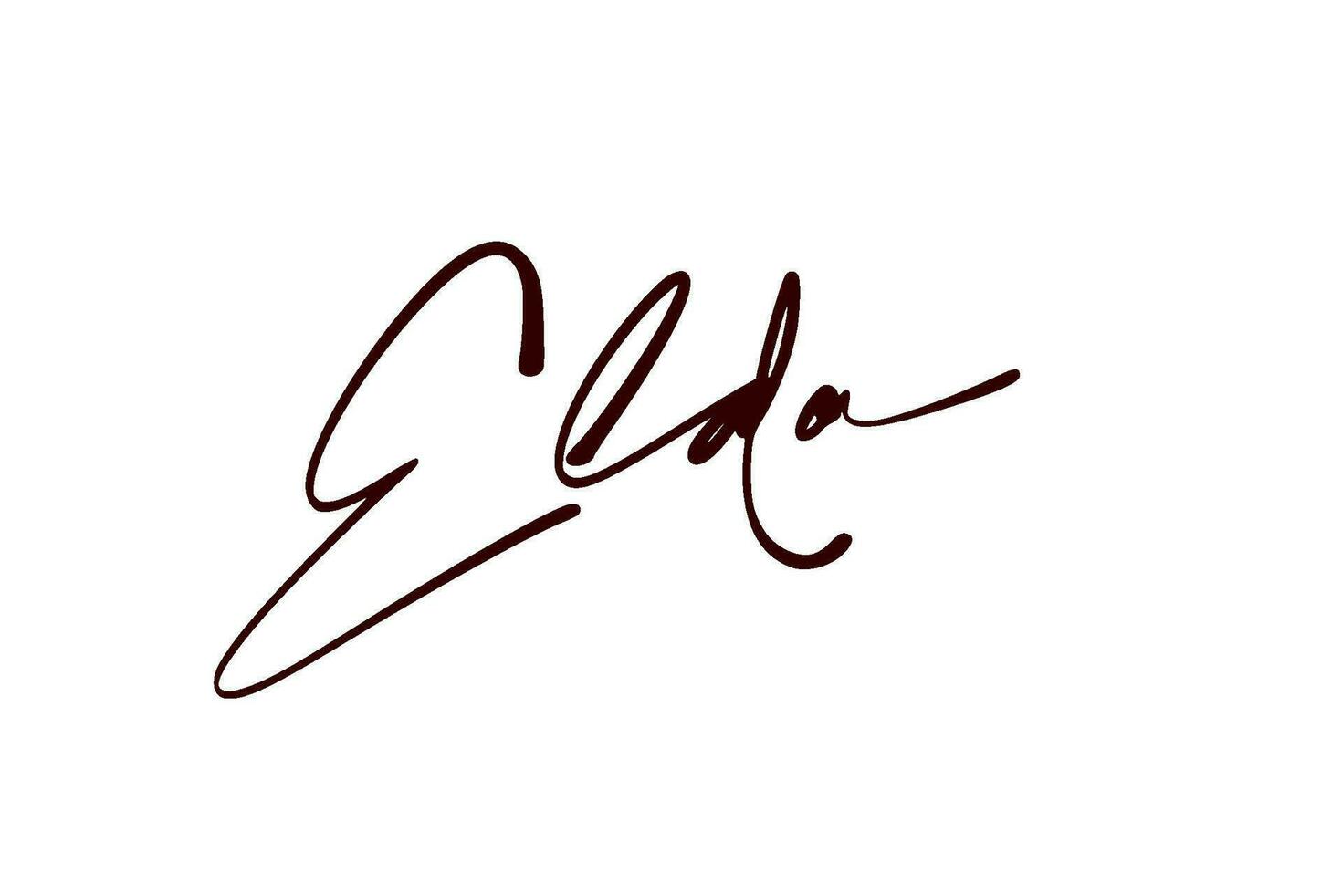 handtekening serie e ontwerp illustratie vector