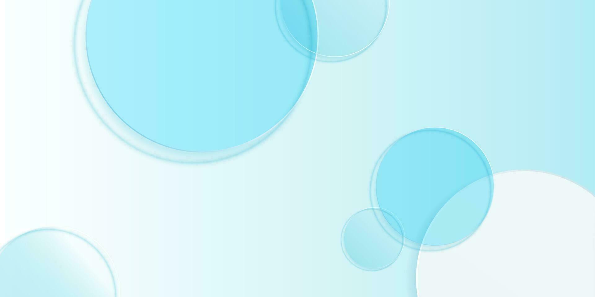 kunstmatig Product Scherm achtergrond met blauw glas in top visie. ontwerp van circulaire glas schijven voor verpakking presentatie. vector ontwerp.