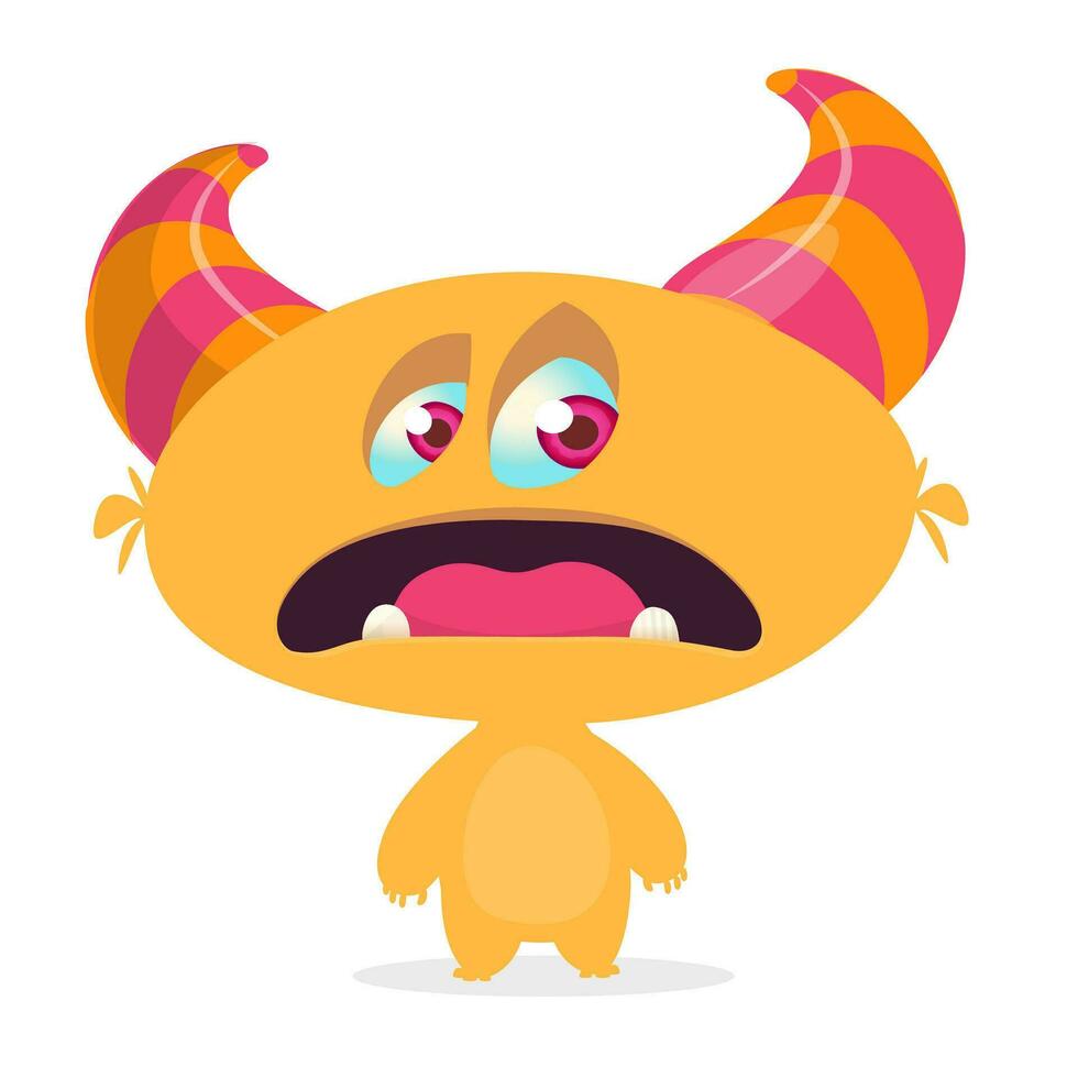 grappig tekenfilm monster of buitenaards wezen illustratie vector