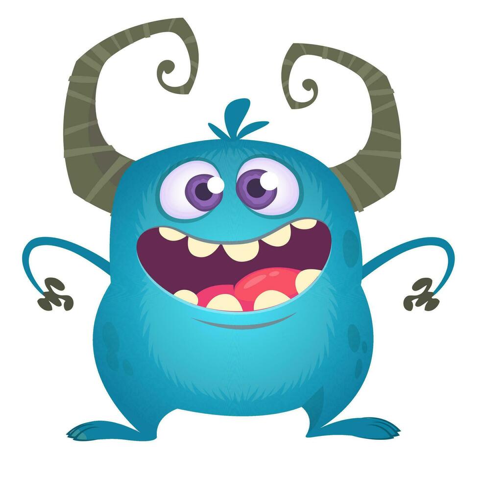 grappig tekenfilm monster of buitenaards wezen illustratie vector