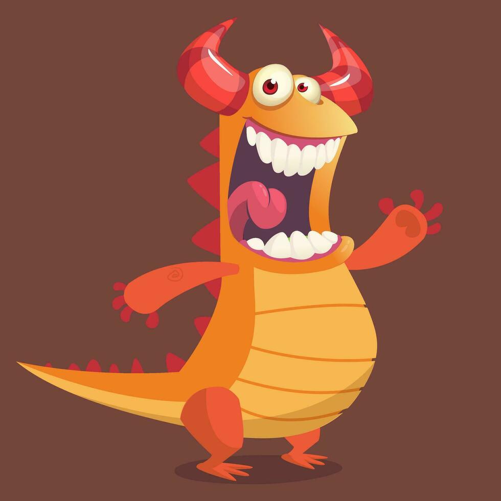 grappig tekenfilm monster. vector illustratie