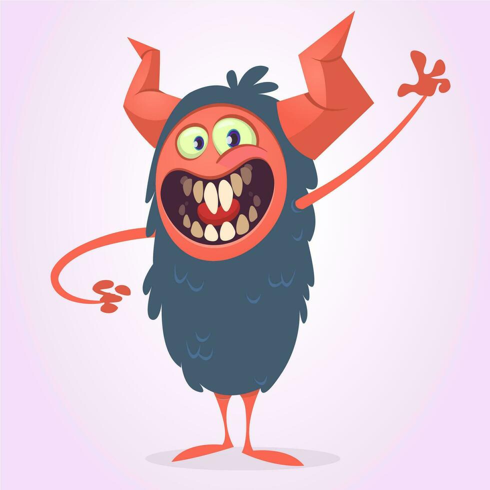 grappig tekenfilm monster. vector illustratie