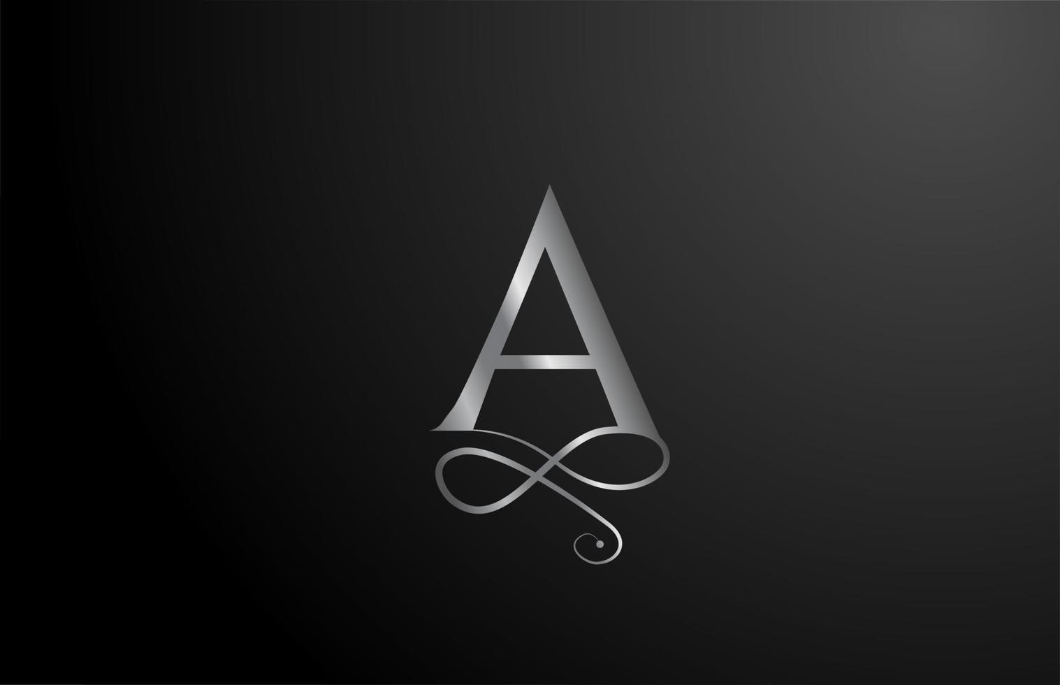 grijs een elegante monogram alfabet letter pictogram logo ontwerp. vintage bedrijfsbrading voor luxe producten en bedrijf vector