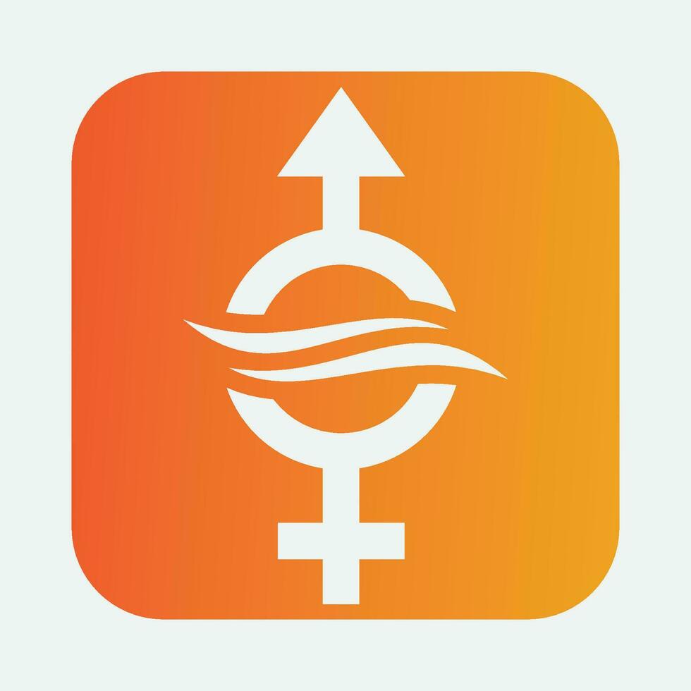 mannetje en vrouw geslacht logos vector