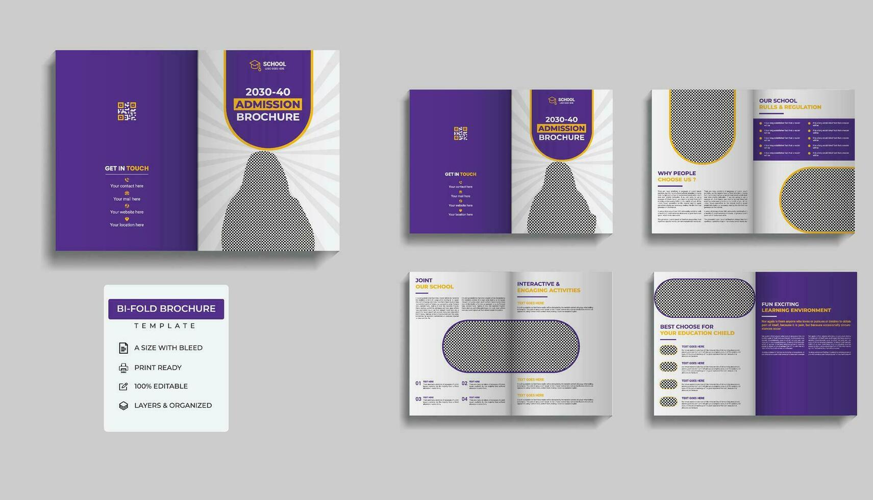 geweldig terug naar school- brochure ontwerp sjabloon vector