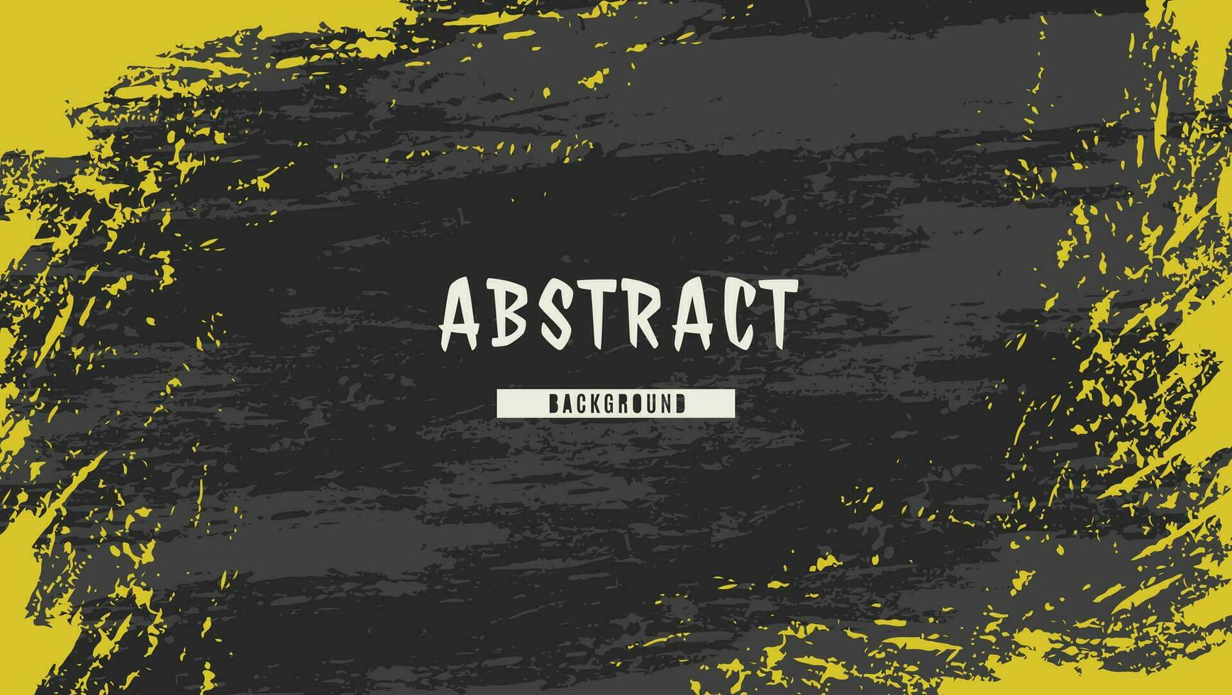 abstract geel kader grunge structuur in zwart achtergrond vector