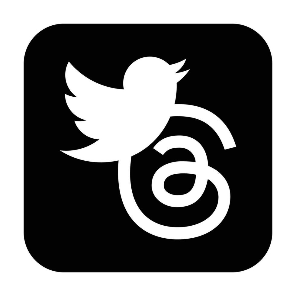 draden vs twitter vector, draden mobiel app icoon, draden telefoon icoon, draden logo vector, draden sociaal netwerk door instagram, nieuw sociaal netwerk door meta, juli 20, 2023 - dhaka, Bangladesh vector