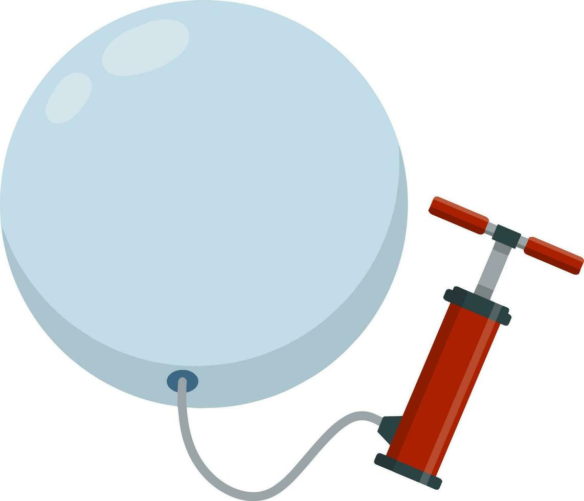 concept van bubbel. sjabloon voor promoties en kortingen. mechanisch gereedschap voor pompen lucht. tekenfilm vlak illustratie vector