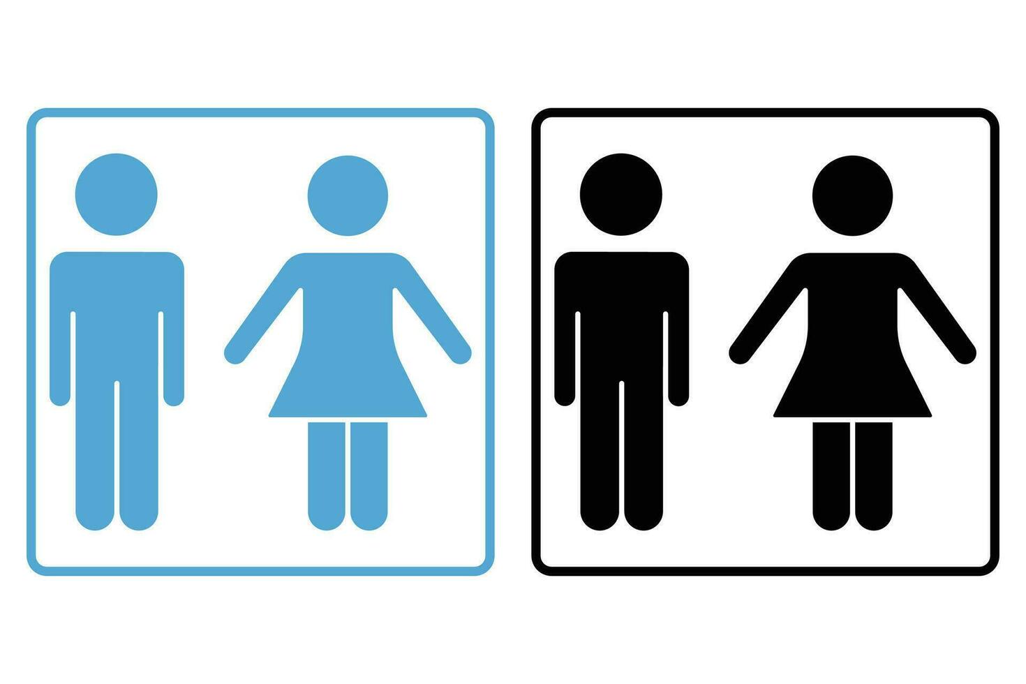 Mens en vrouw icoon. icoon verwant naar teken toilet, dressing kamer, badkamer. solide icoon stijl ontwerp. gemakkelijk vector ontwerp bewerkbare