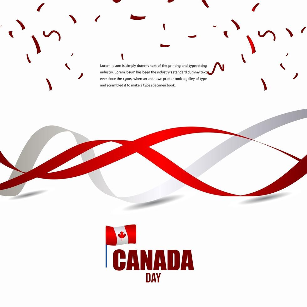 canada onafhankelijkheidsdag viering ontwerp illustratie vector sjabloon