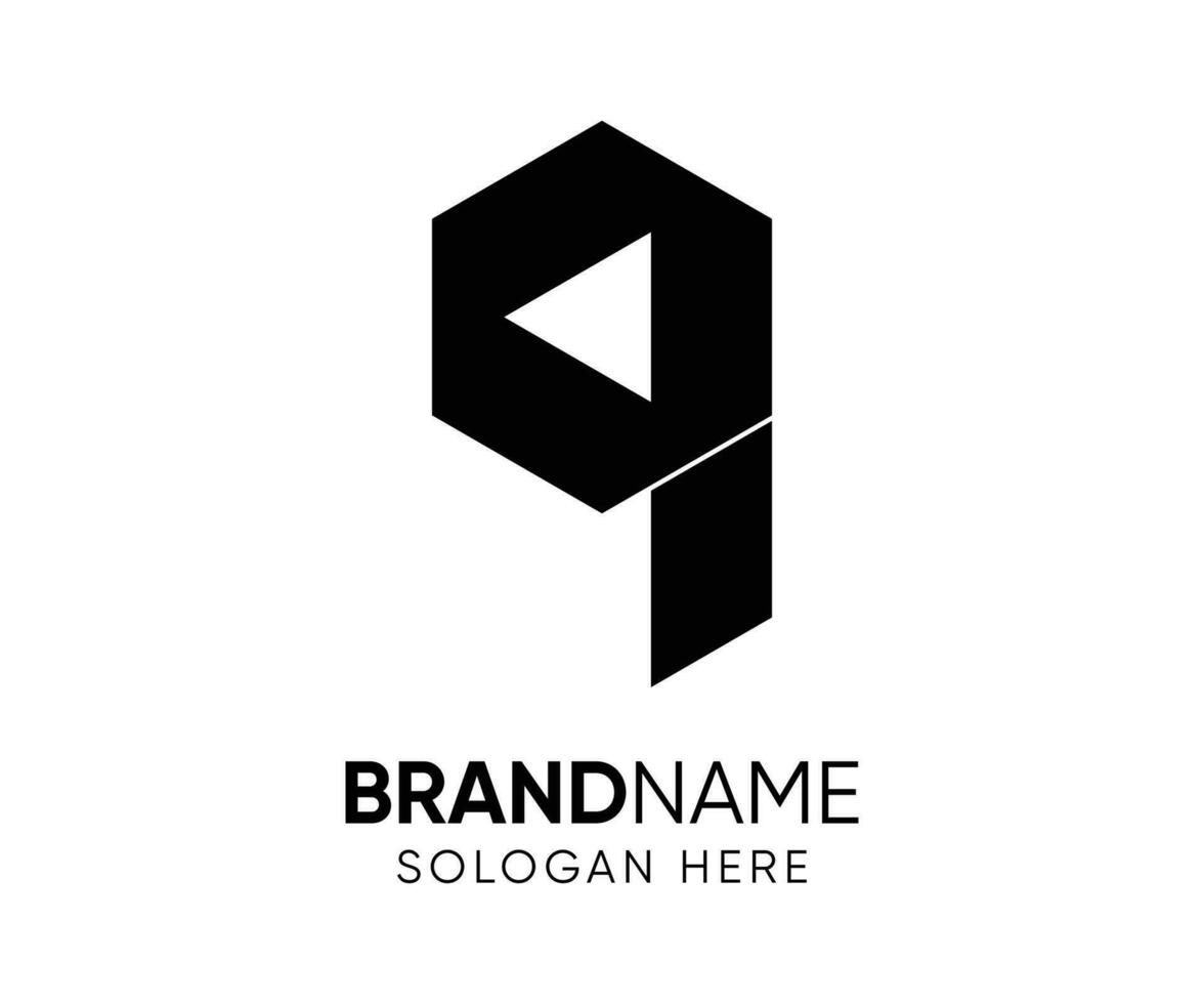 eerste brief q logo ontwerp vector sjabloon