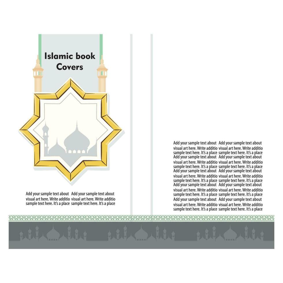 wijnoogst Islamitisch omslag, brochure ontwerp. vector decoratief kader. elegant element voor ontwerp sjabloon, plaats voor tekst. bloemen grens.