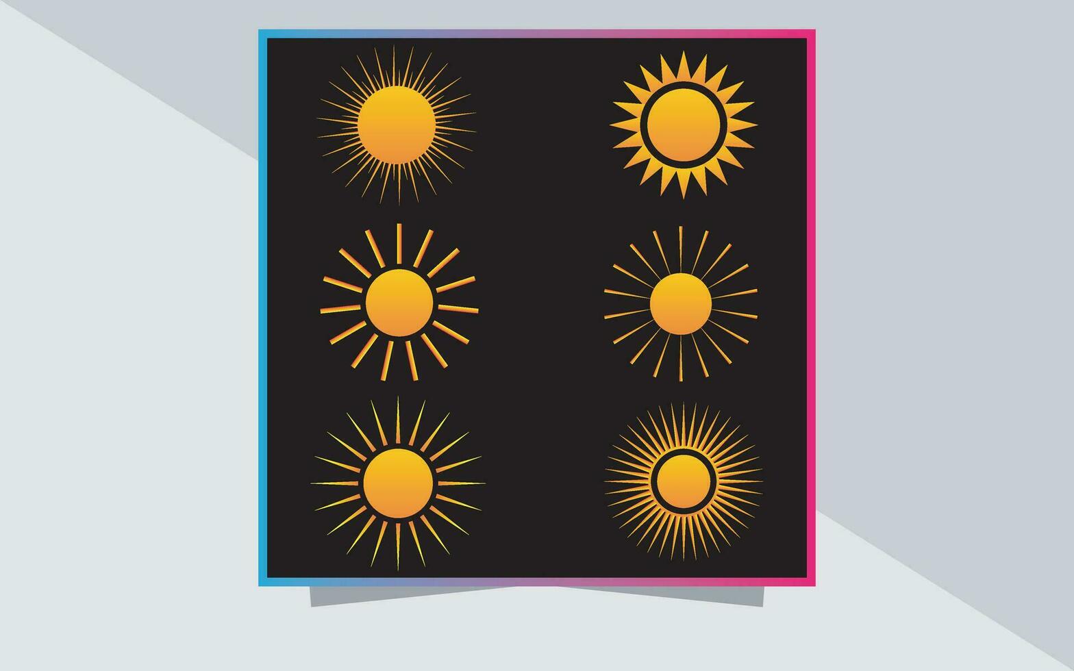 meerdere zon ontwerp sjabloon vector