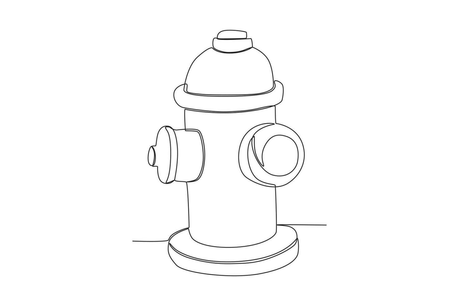 vector gemakkelijk lijn van brand hydrant een lijn concept van brand afdeling uitrusting tekening en doorlopend lijn.