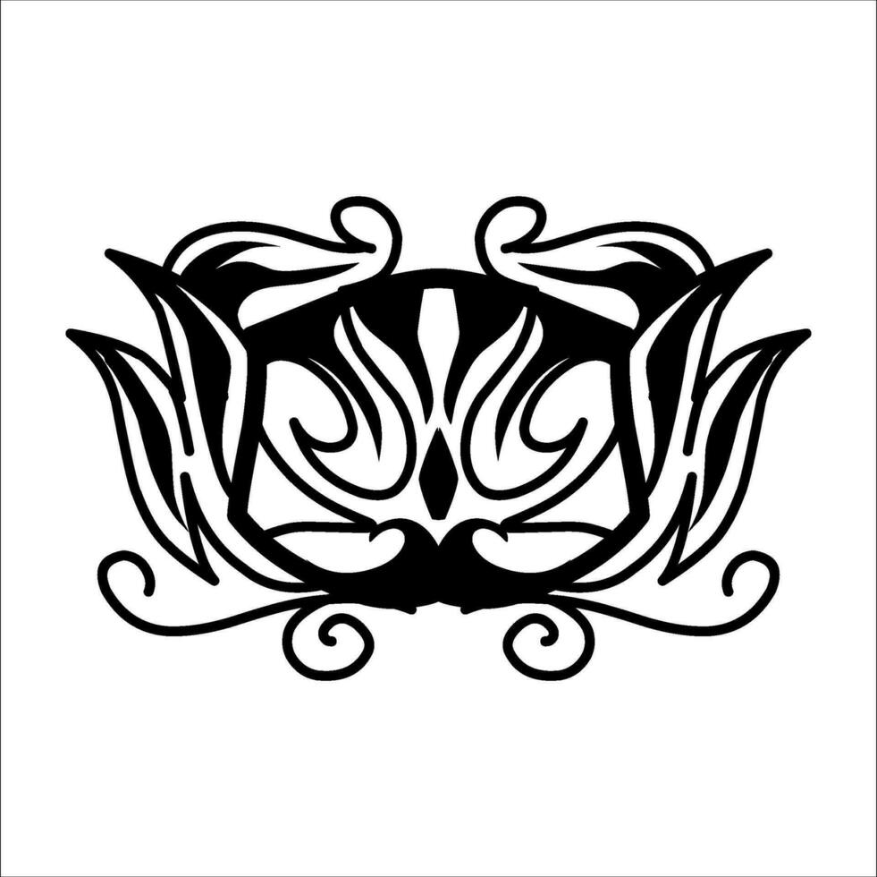 wijnoogst barok Victoriaans kader bloemen grens ornament blad rol gegraveerde retro bloemen decoratief ontwerp patroon zwart en wit tatoeëren Japans filigraan schoonschrift vector batik, illustratie klasse