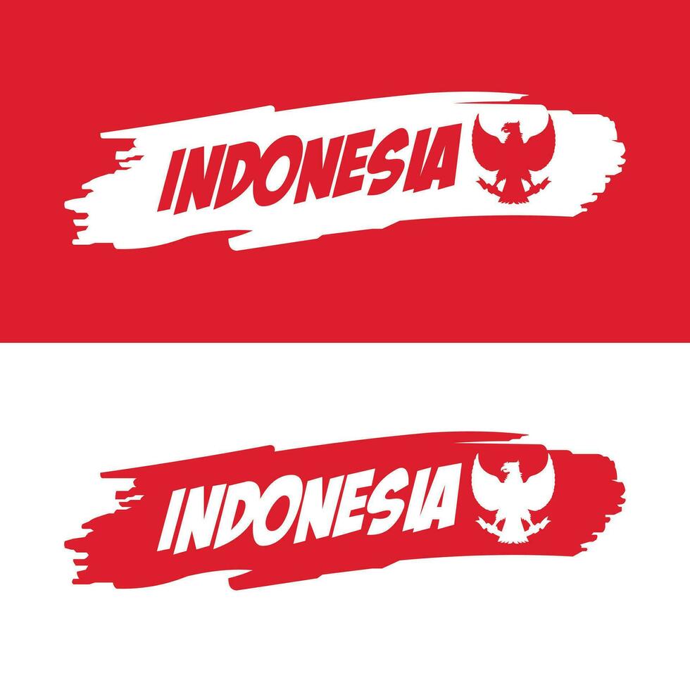 Indonesië typografie en garuda pancasila vector kunst geïsoleerd. het beste voor Indonesië onafhankelijkheid dag t-shirt ontwerp
