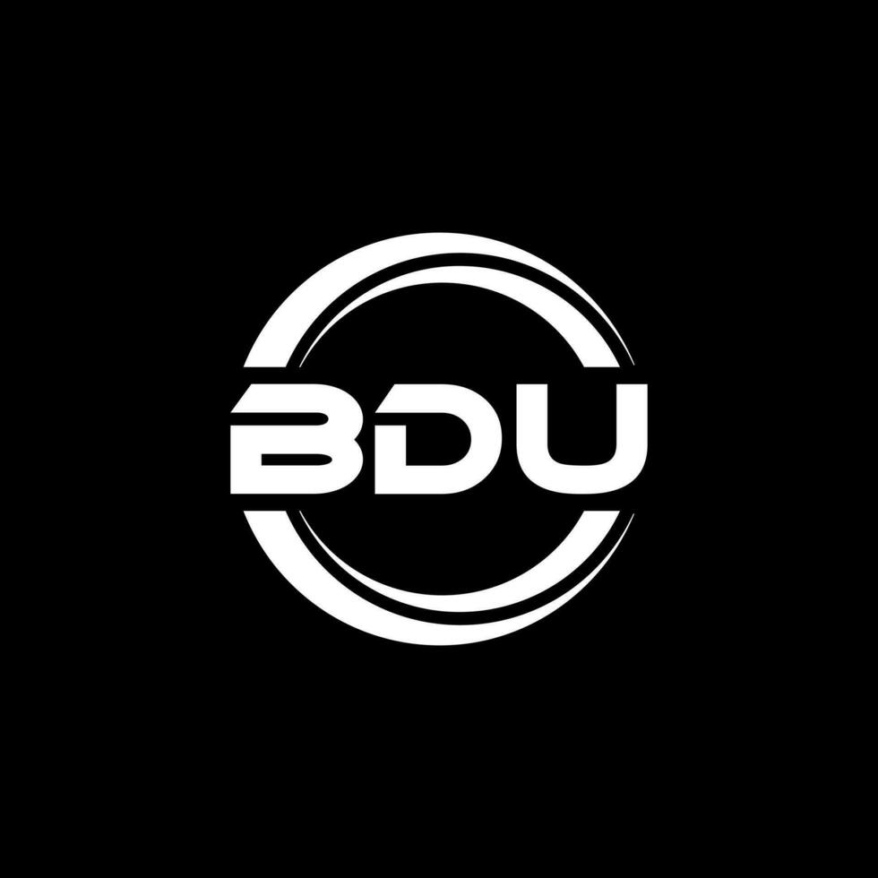 bdu brief logo ontwerp in illustratie. vector logo, schoonschrift ontwerpen voor logo, poster, uitnodiging, enz.