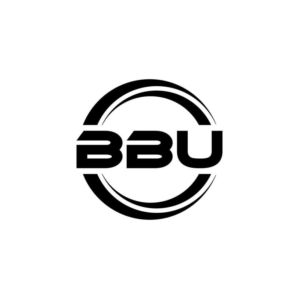 bbu brief logo ontwerp in illustratie. vector logo, schoonschrift ontwerpen voor logo, poster, uitnodiging, enz.