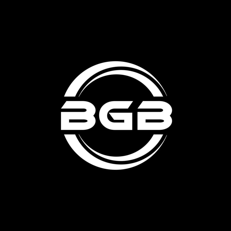 bgb brief logo ontwerp in illustratie. vector logo, schoonschrift ontwerpen voor logo, poster, uitnodiging, enz.