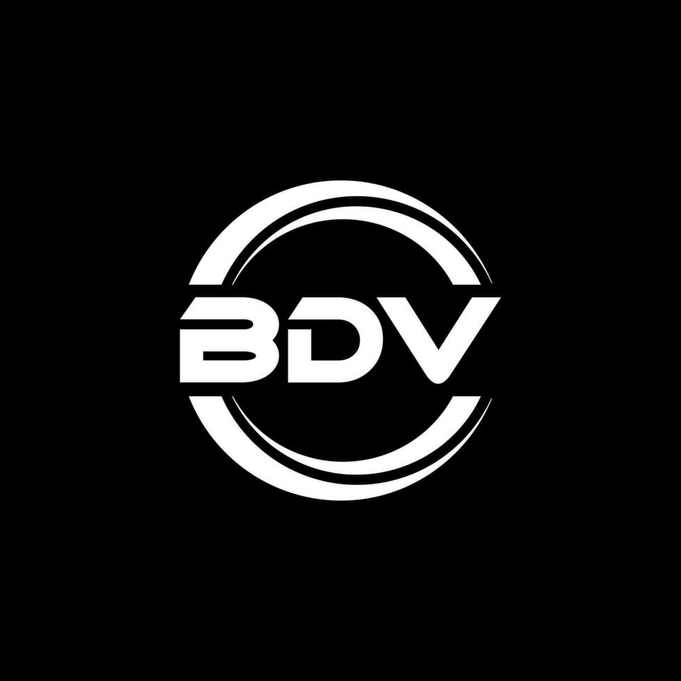 bdv brief logo ontwerp in illustratie. vector logo, schoonschrift ontwerpen voor logo, poster, uitnodiging, enz.