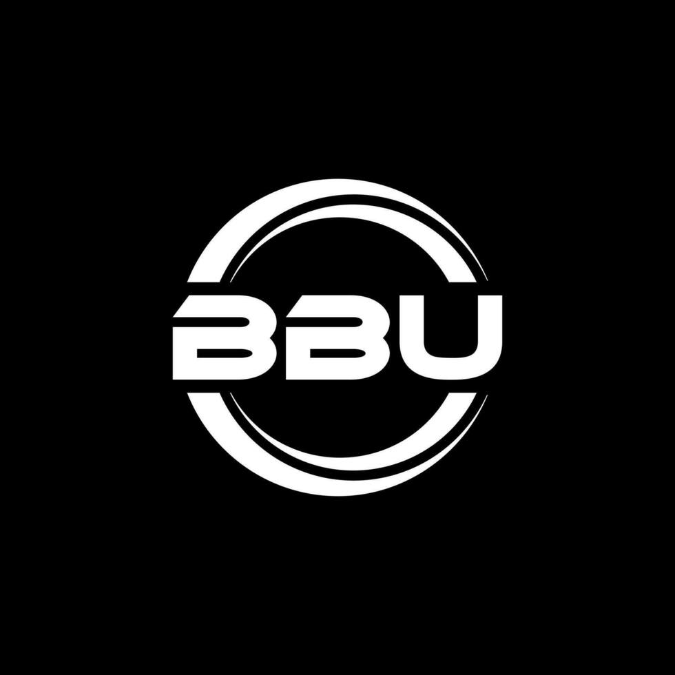 bbu brief logo ontwerp in illustratie. vector logo, schoonschrift ontwerpen voor logo, poster, uitnodiging, enz.