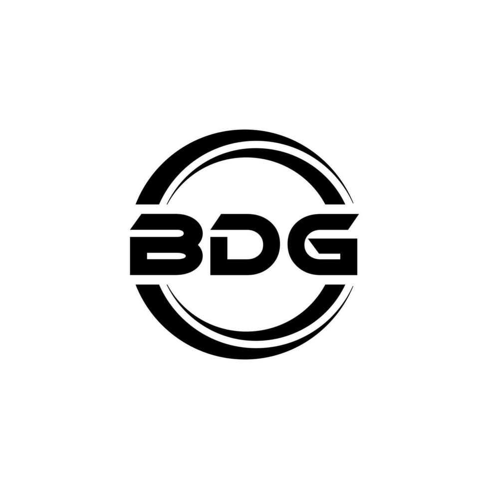 bdg brief logo ontwerp in illustratie. vector logo, schoonschrift ontwerpen voor logo, poster, uitnodiging, enz.